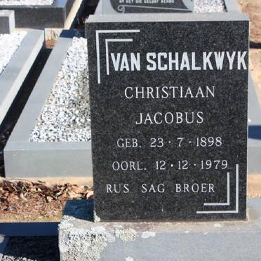 SCHALKWYK Christiaan Jacobus, van 1898-1979