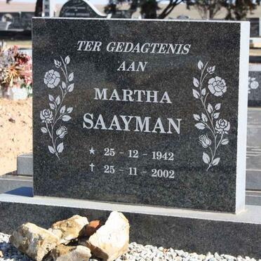 SAAYMAN Martha 1942-2002