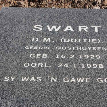 SWART D.M. nee OOSTHUYSEN 1929-1998
