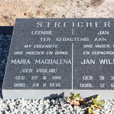 STREICHER Jan Willem 1917-2007 &amp; Maria Magdalena VOSLOO 1915-1976