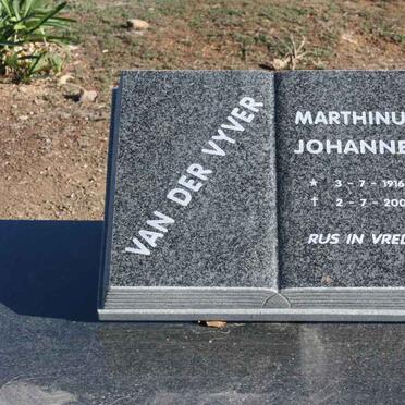 VYVER Marthinus Johannes, van der 1916-2008