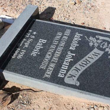 WARWICK Jakoba Johanna 1916-1999