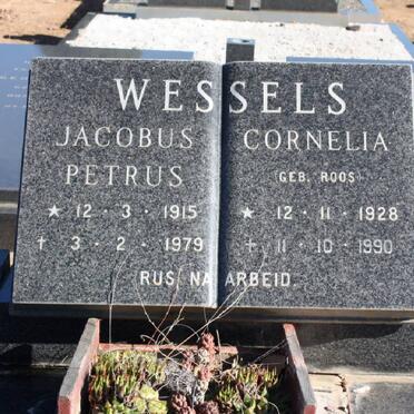 WESSELS Jacobus Petrus 1915-1979 &amp; Cornelia ROOS 1928-1990