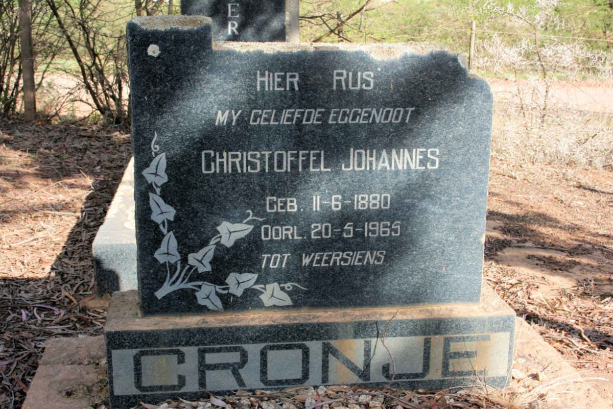 CRONJE Christoffel Johannes 1890-1965