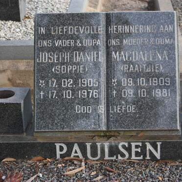 PAULSEN Joseph Daniel 1905-1976 &amp; Magdalena 1909-1981
