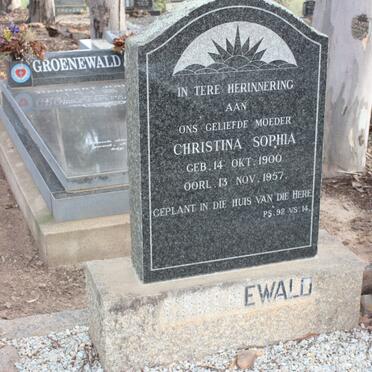 GROENEWALD Christina Sophia 1900-1957 