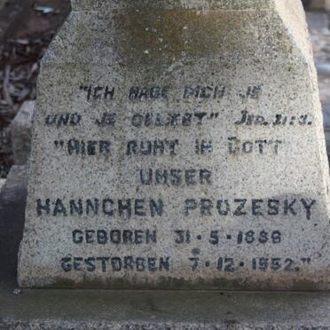 PROZESKY Hannchen 1886-1952