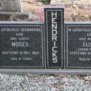 HENDRICKS Moses ?-1960 &amp; Elisa ?-1964