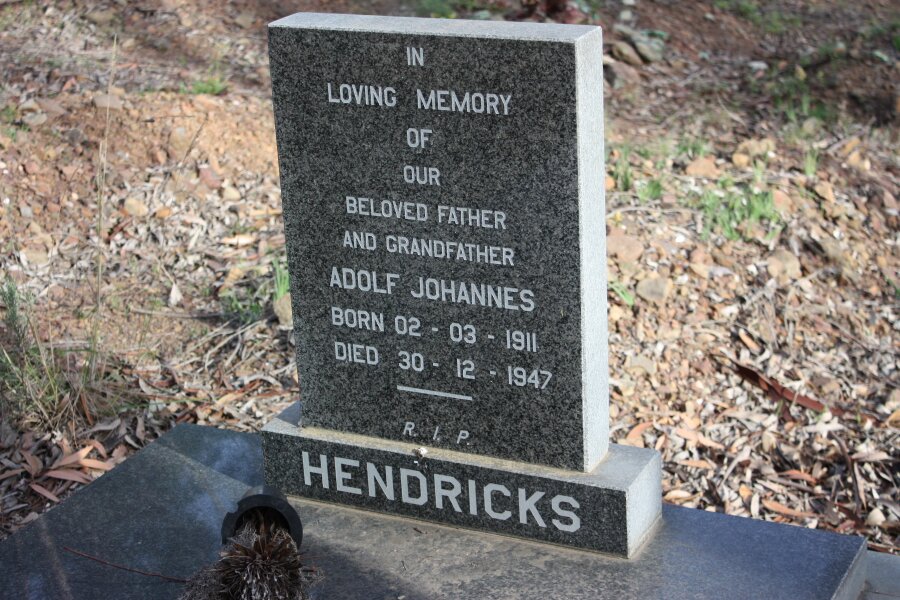 HENDRICKS Adolf Johannes 1911-1947