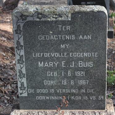 BUIS Mary E.J. 1921-1967