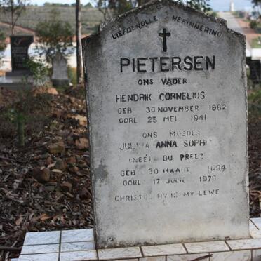 PIETERSEN Hendrik Cornelius 1882-1941 &amp; Anna Sophia DU PREEZ 1894-1978