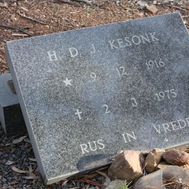 KESONK H.D.J. 1916-1975
