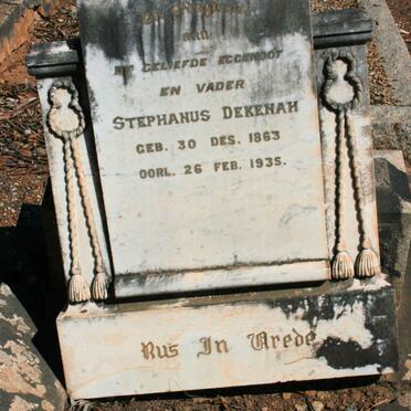 DEKENAH Stephanus 1863-1935