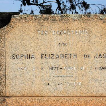 JAGER Sophia Elizabeth, de 1877-1942