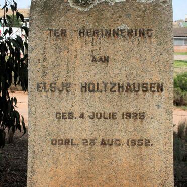 HOLTZHAUSEN Elsje 1925-1952