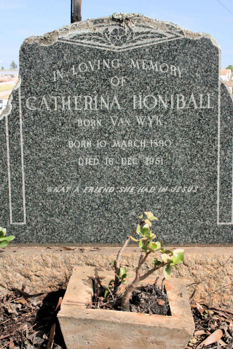 HONIBALL Catherina neé VAN WYK 1890-1951