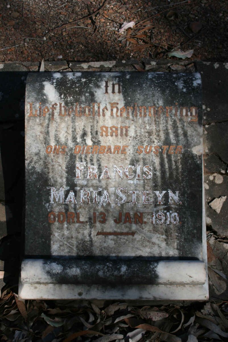 STEYN Francis Maria -1910