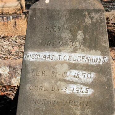 GELDENHUYS Nicolaas J. 1870-1945