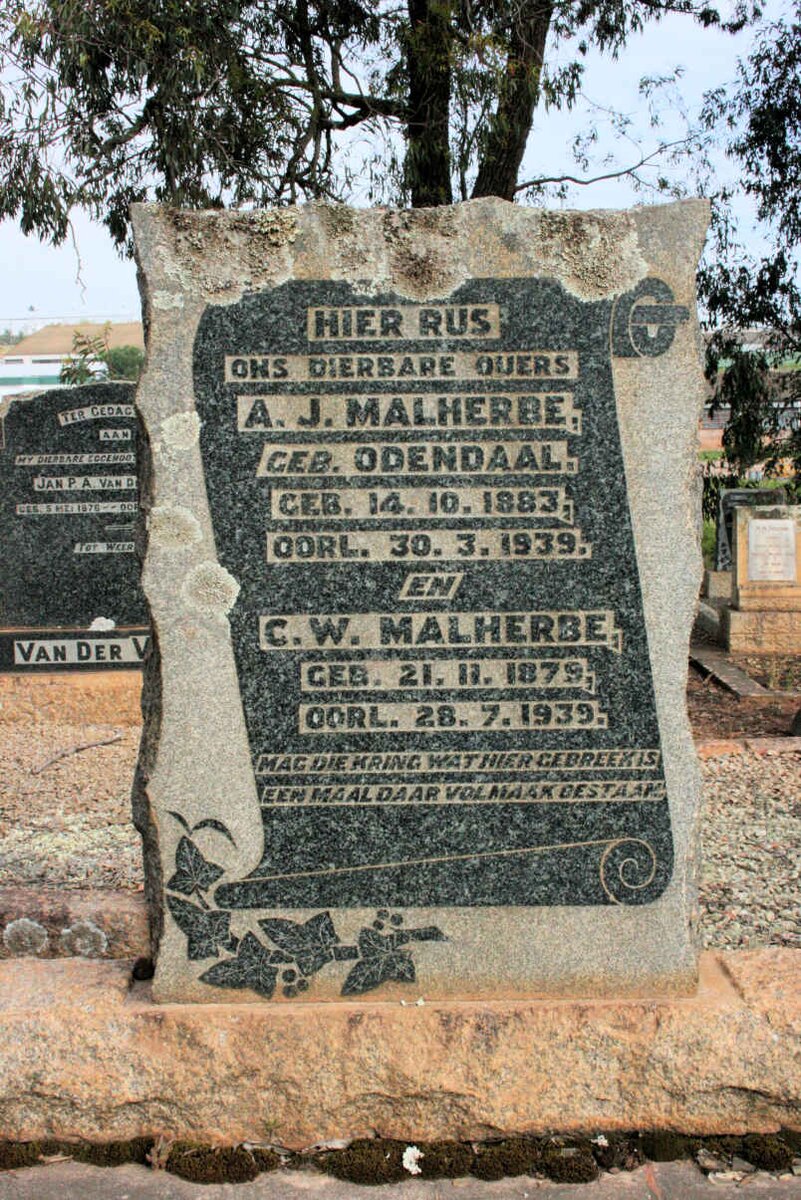 MALHERBE C.W. 1879-1939 &amp; A.J. ODENDAAL 1883-1939