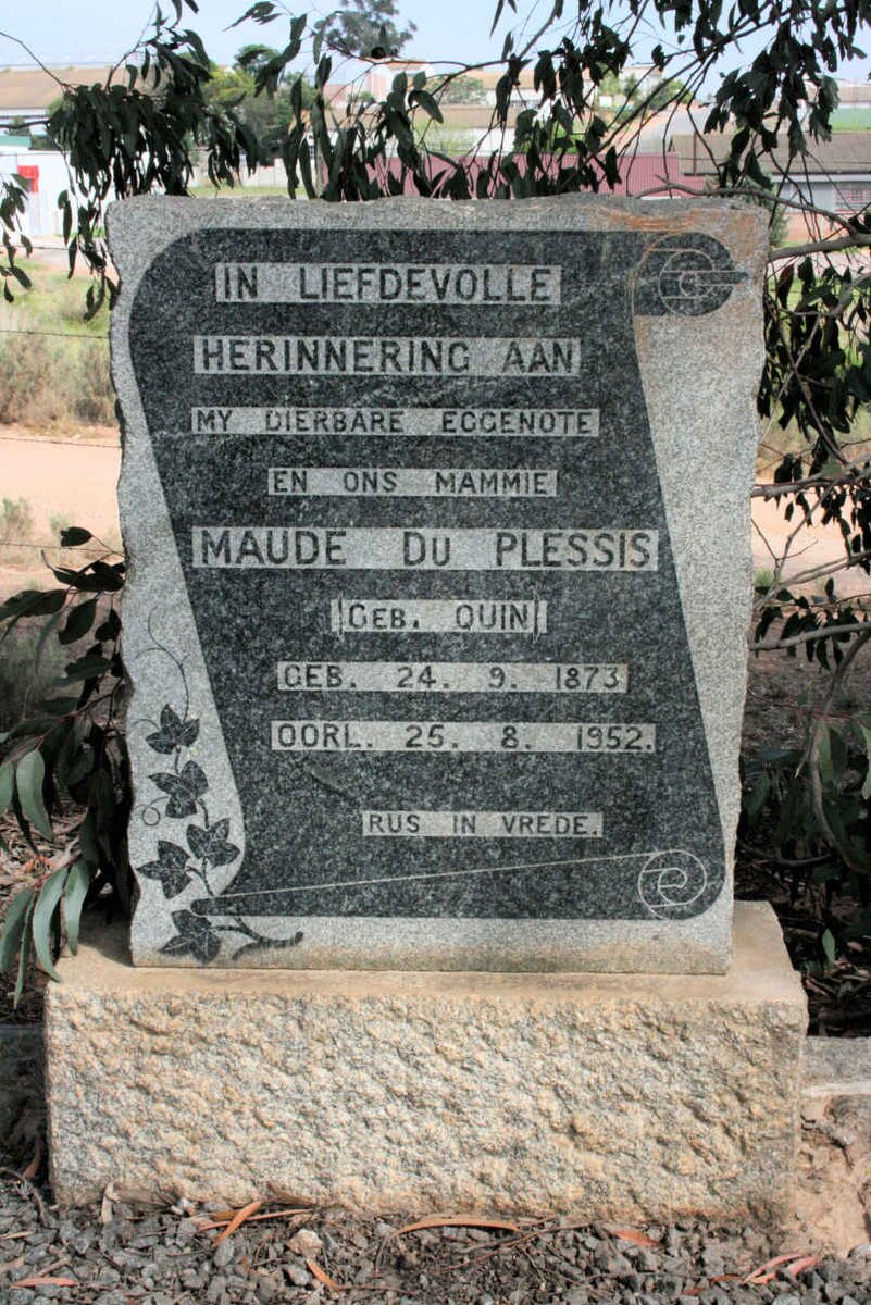 PLESSIS Maude, du neé QUIN 1873-1952