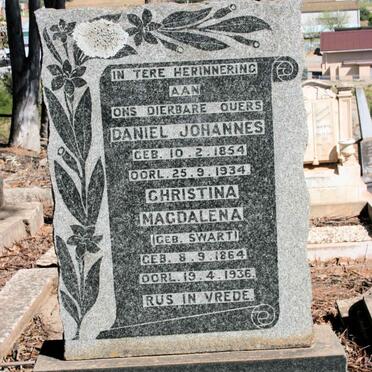 SWART Daniel Johannes 1854-1934 &amp; Christina Magdalena SWART 1864-1936
