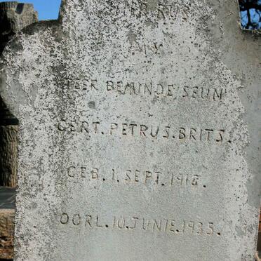 BRITS Gert Petrus 1918-1935