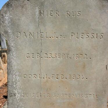 PLESSIS Daniel J., du 1872-1936