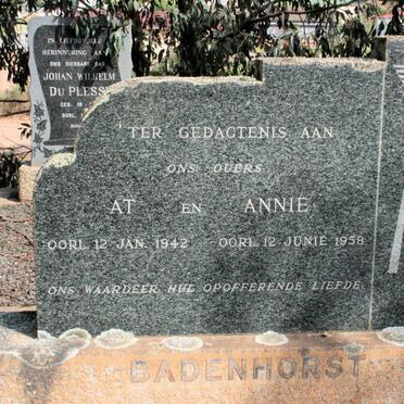 BADENHORST At -1942 &amp; Annie -1958