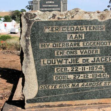 JAGER Louwtjie, de 1874-1940