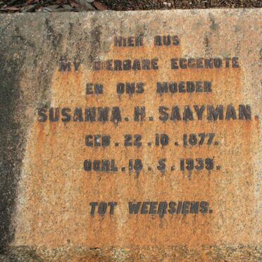 SAAYMAN Susanna H. 1877-1939