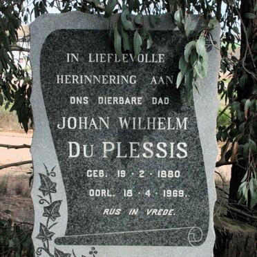 PLESSIS Johan Wilhelm, du 1880-1969