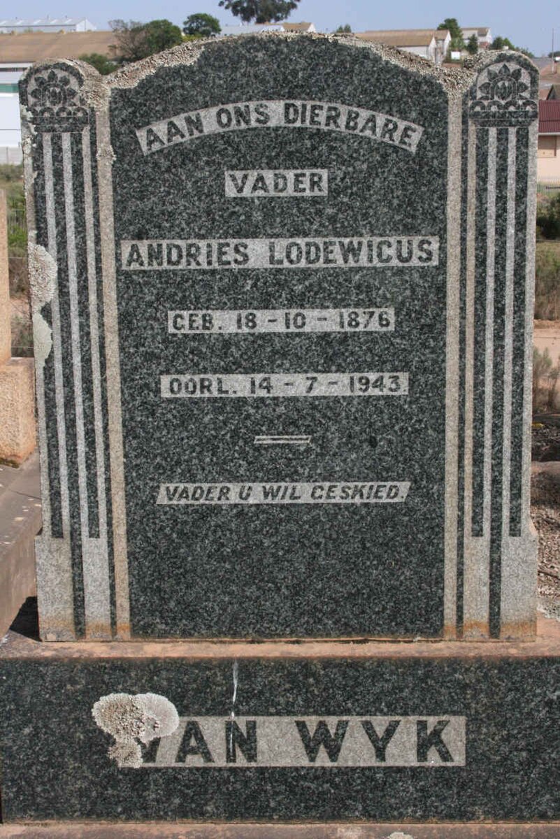 WYK Andries Lodewicus, van 1876-1943