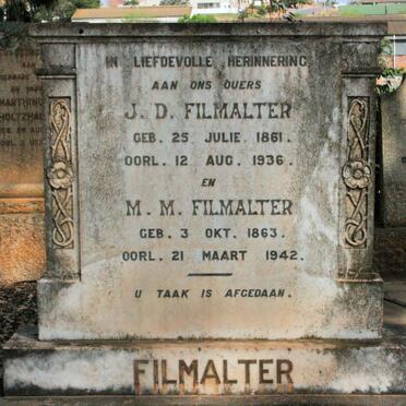 FILMALTER J.D. 1861-1936 &amp; M.M. 1863-1942