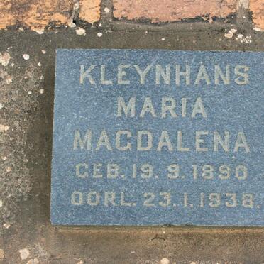 KLEYNHANS Maria Magdalena 1890-1938