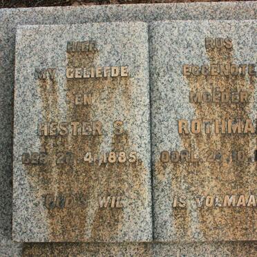 ROTHMAN Hester S. 1885-1939