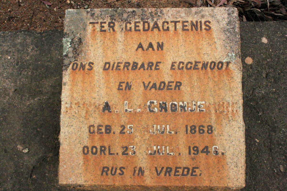 CRONJE A.L. 1868-1946