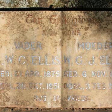 ELLIS E. W.C. 1875-1951 &amp; W.G.J. 1878-1952