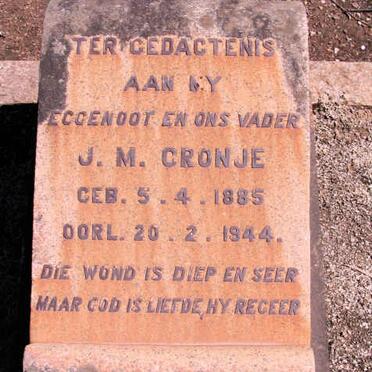 CRONJE J.M. 1885-1944