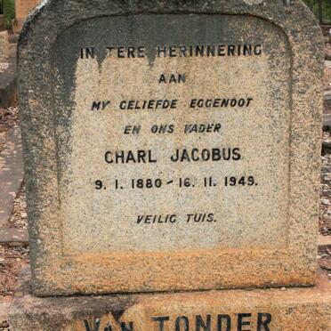 TONDER Charl Jacobus, van 1880-1949