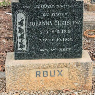 ROUX Johanna Christina 1919-1950