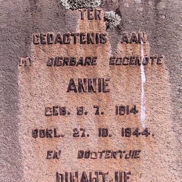 STEYN Annie 1914- 1944 :: STEYN Dinahtjie