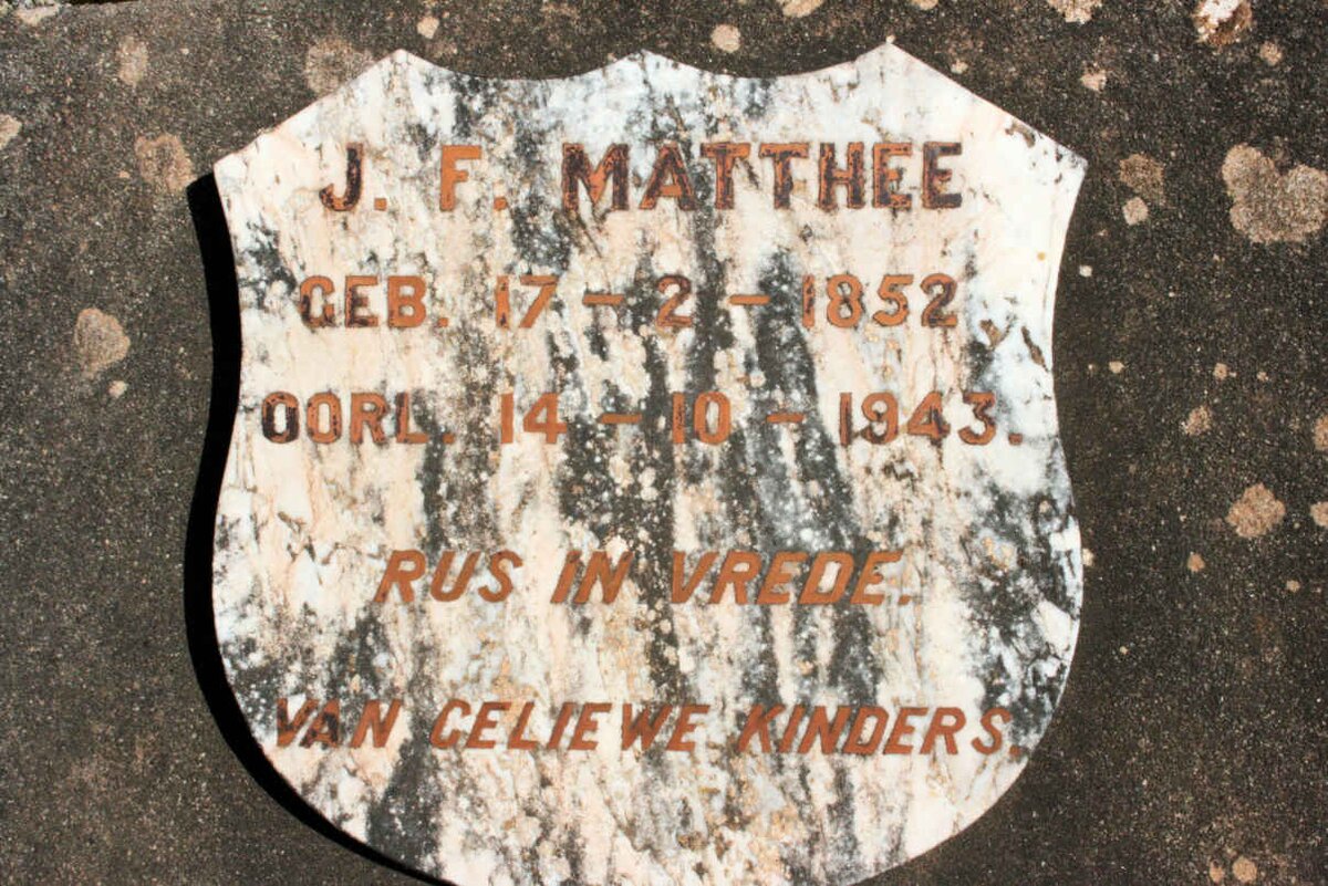 MATTHEE J.F. 1952-1943