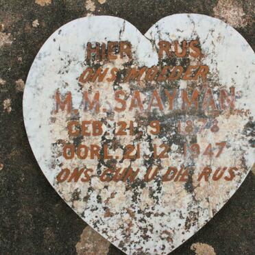 SAAYMAN M.M. 1878-1947