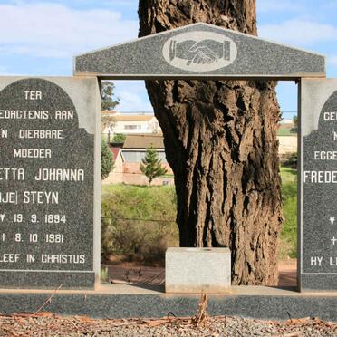 CRONJE Frederik Theodorus 1888-1951 &amp; Aletta Johanna STEYN voorheen CRONJE 1894-1981