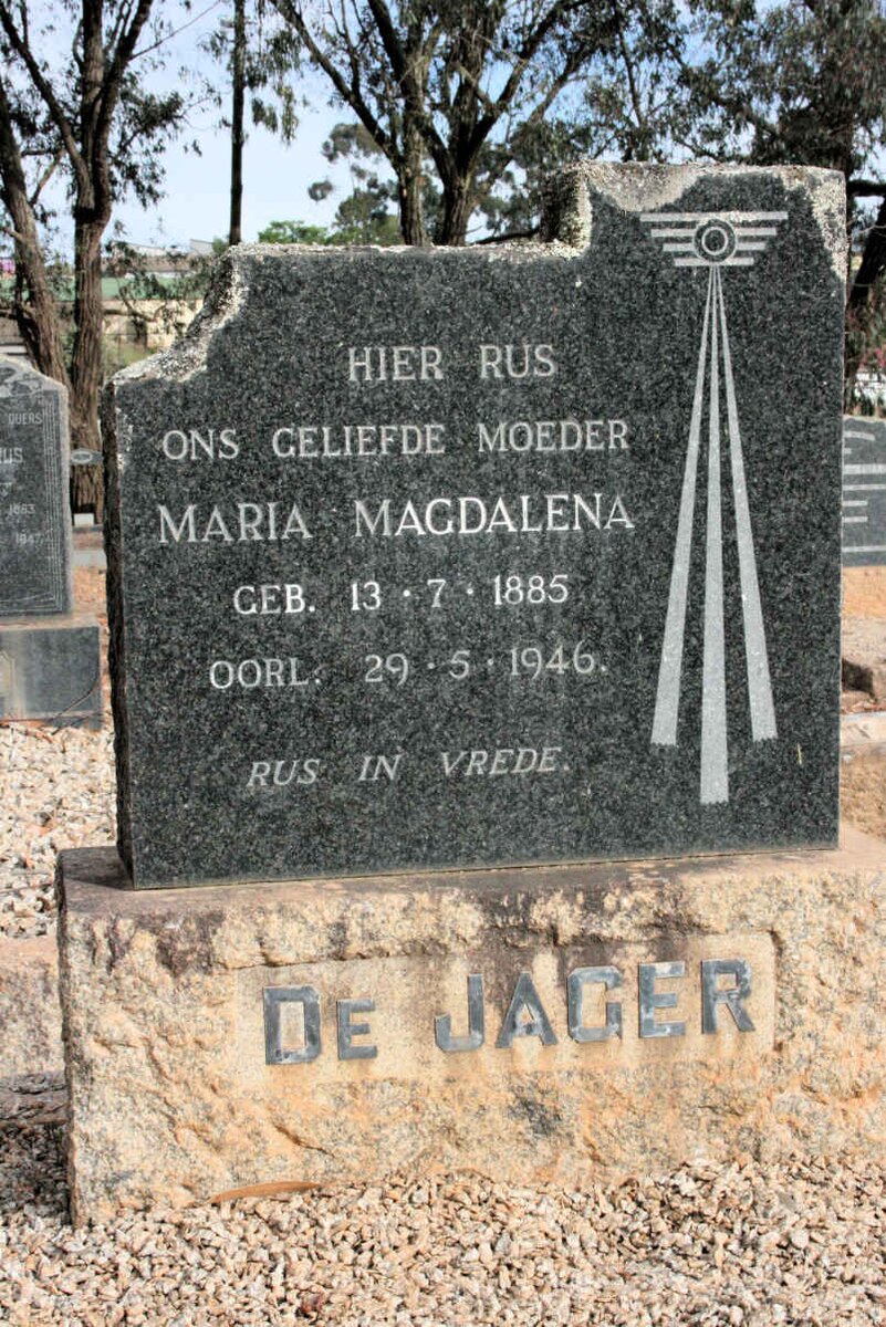 JAGER Maria Magdalena, de 1885-1946