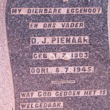 PIENAAR D.J. 1903-1945