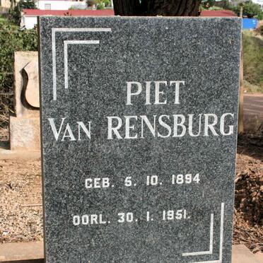 RENSBURG Piet, van 1894-1951