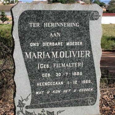 OLIVIER Maria M. neé FILMALTER 1885-1969