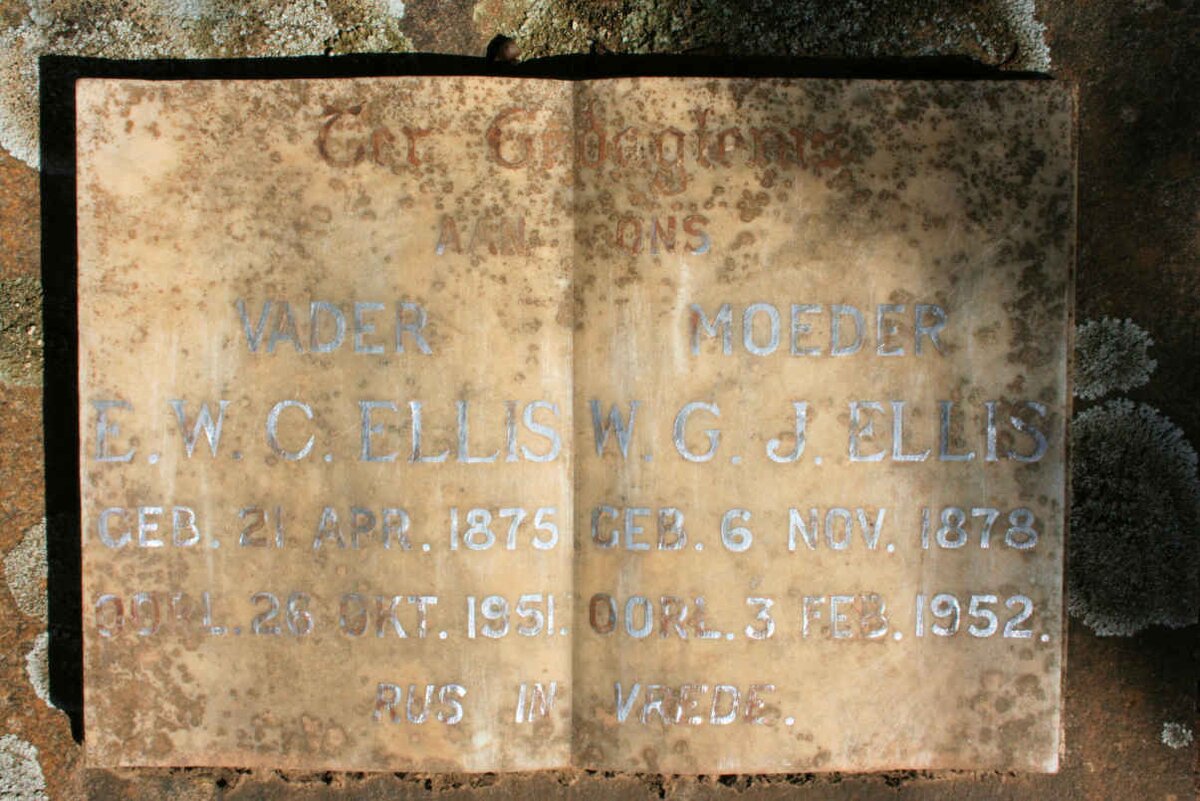 ELLIS E. W.C. 1875-1951 &amp; W.G.J. 1878-1952