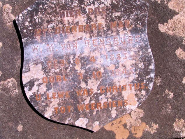 RENSBURG W.M., van 1883-1945